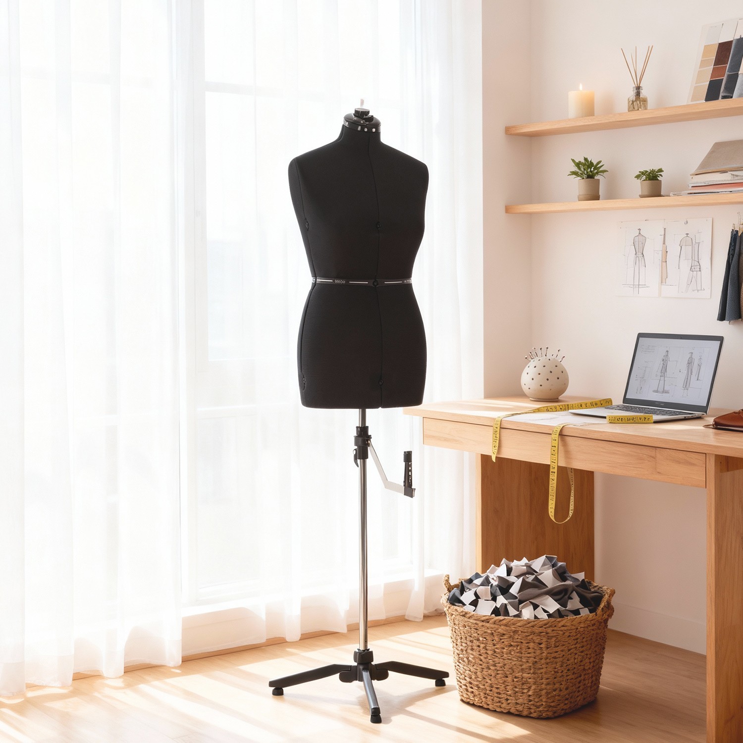 Female Manikin Adjustable Dress Model Display Torso Body Clothing Forms, Small