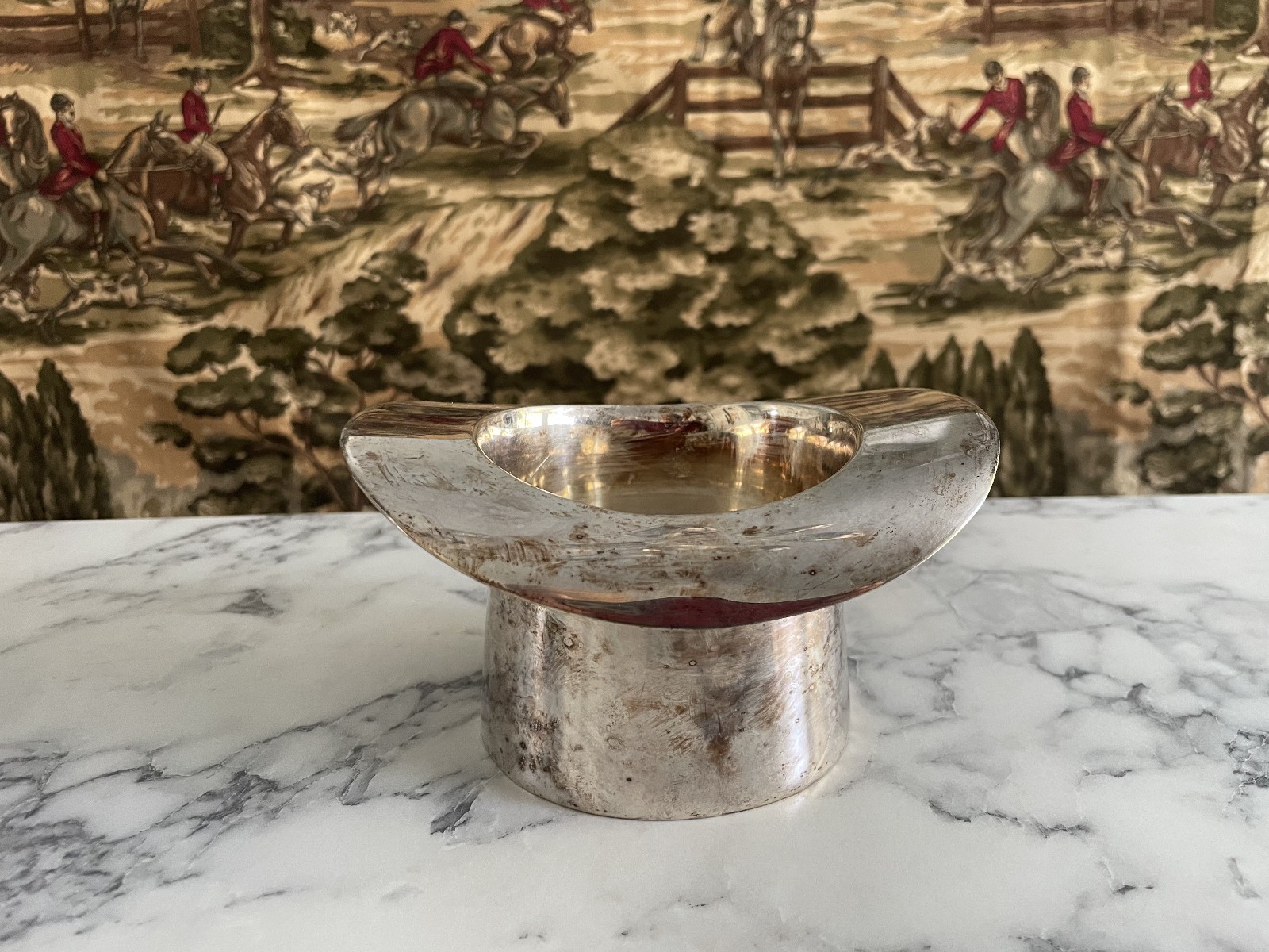 RARE RALPH LAUREN SILVERPLATE BALMORAL FINLEY TOP HAT NUT BOWL TRAY DECANTER