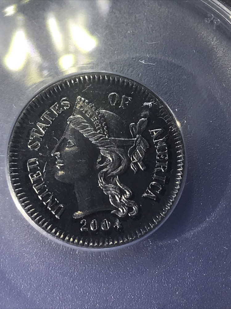 🔥‼️MS64‼️🔥2004 GNA 🔥40th Anniversary 3 Cent Token🔥 ”Mini Mint”Gallery Mint