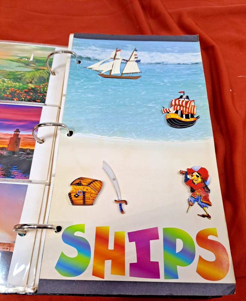 BLACK ALBUM W/100 FULL COLOR LIGHTHOUSES, 249 SHIPS