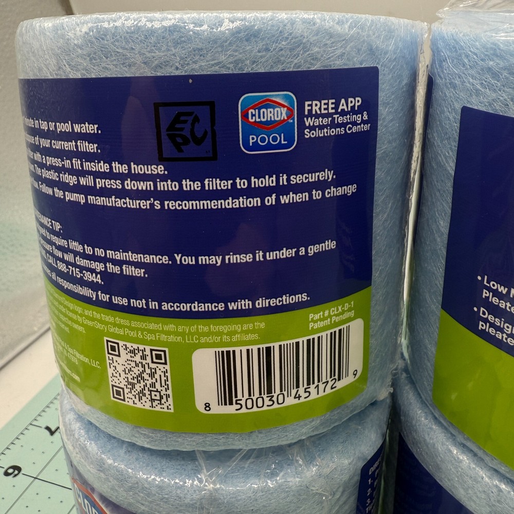 4 x CLOROX Pool Clarify Fits Index D Filter