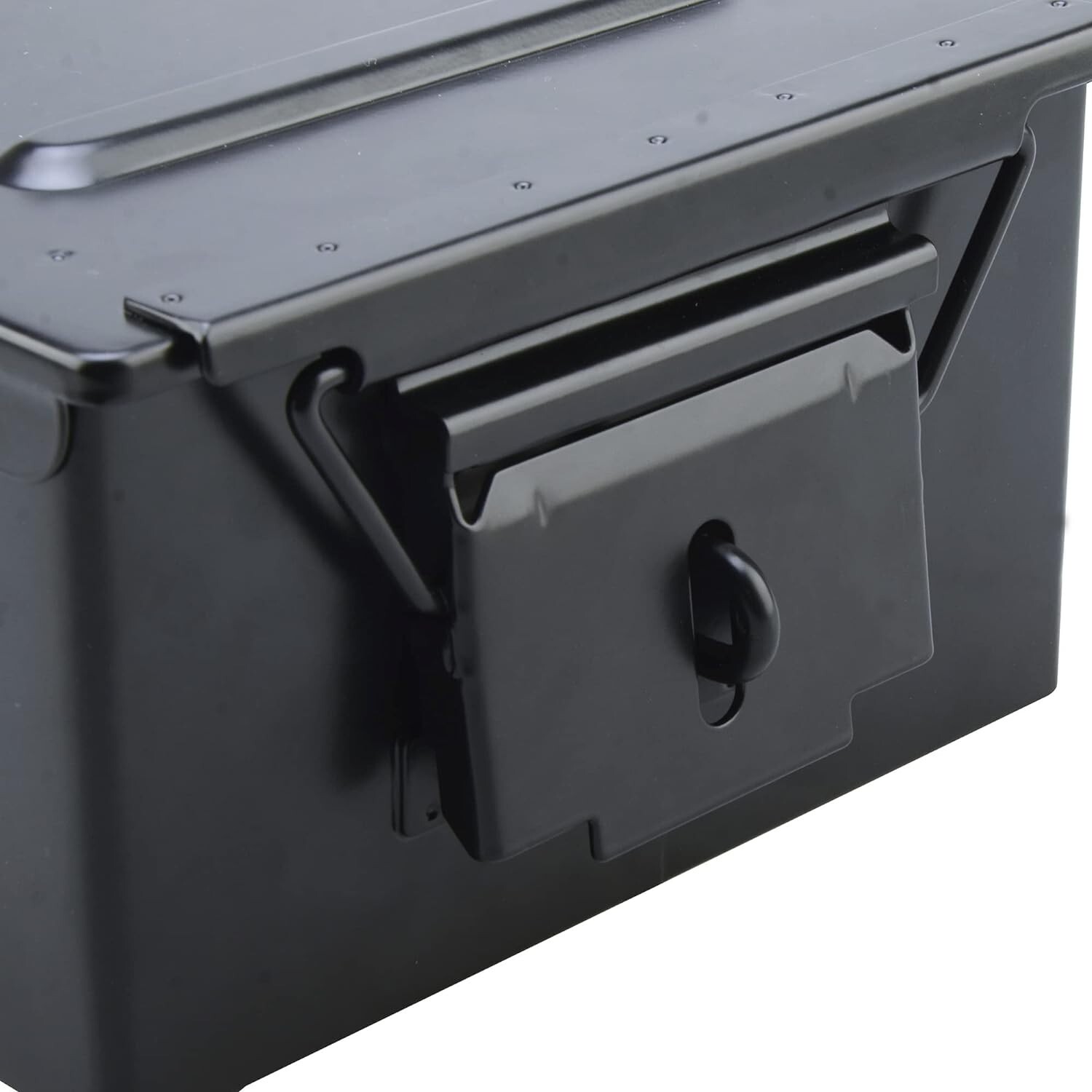 Heavy Duty Metal Ammo Can, Tactical Waterproof Lockable Ammo Crate, ( Black )
