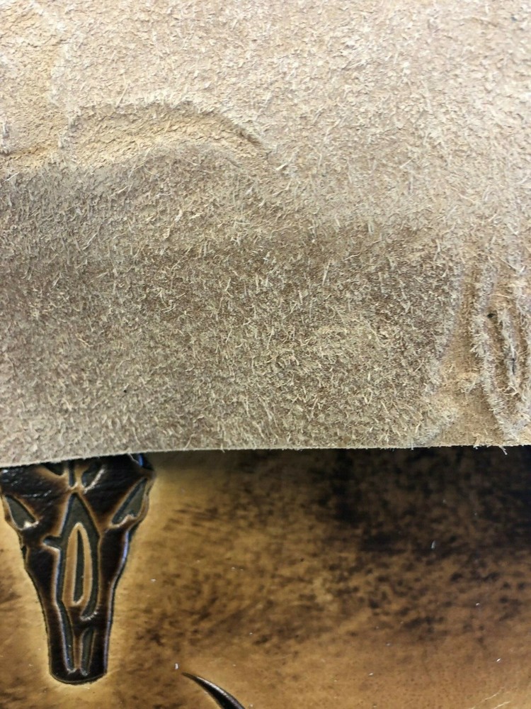 Embossed Leather Sheets Cattle Skulls Sepia, Custom Cuts, Leather for Crafters