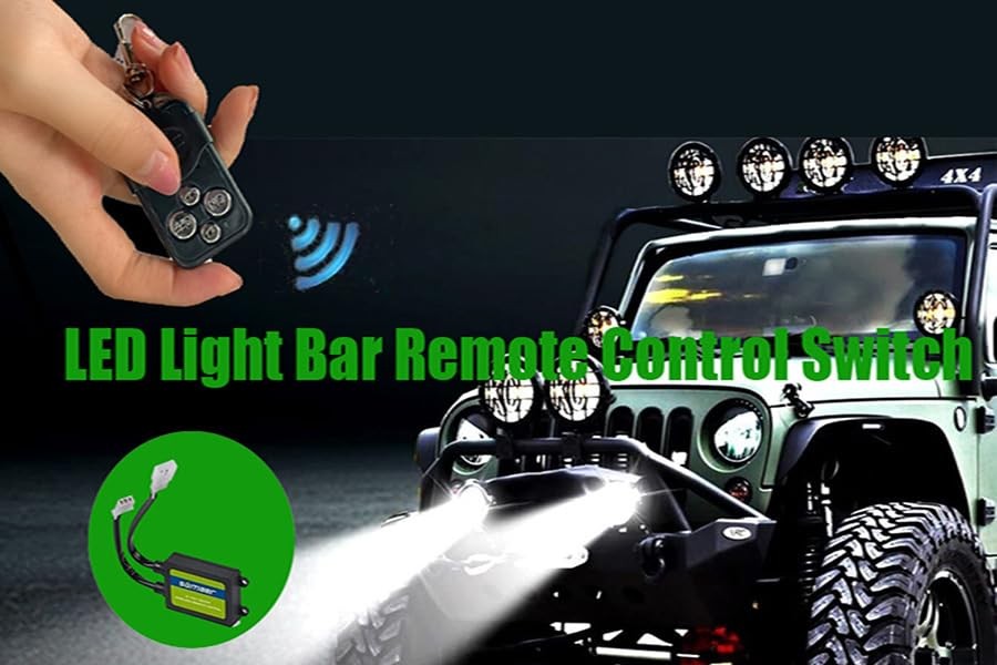Wireless Remote Control Switch for LED Light Bar Relay two keys remote control