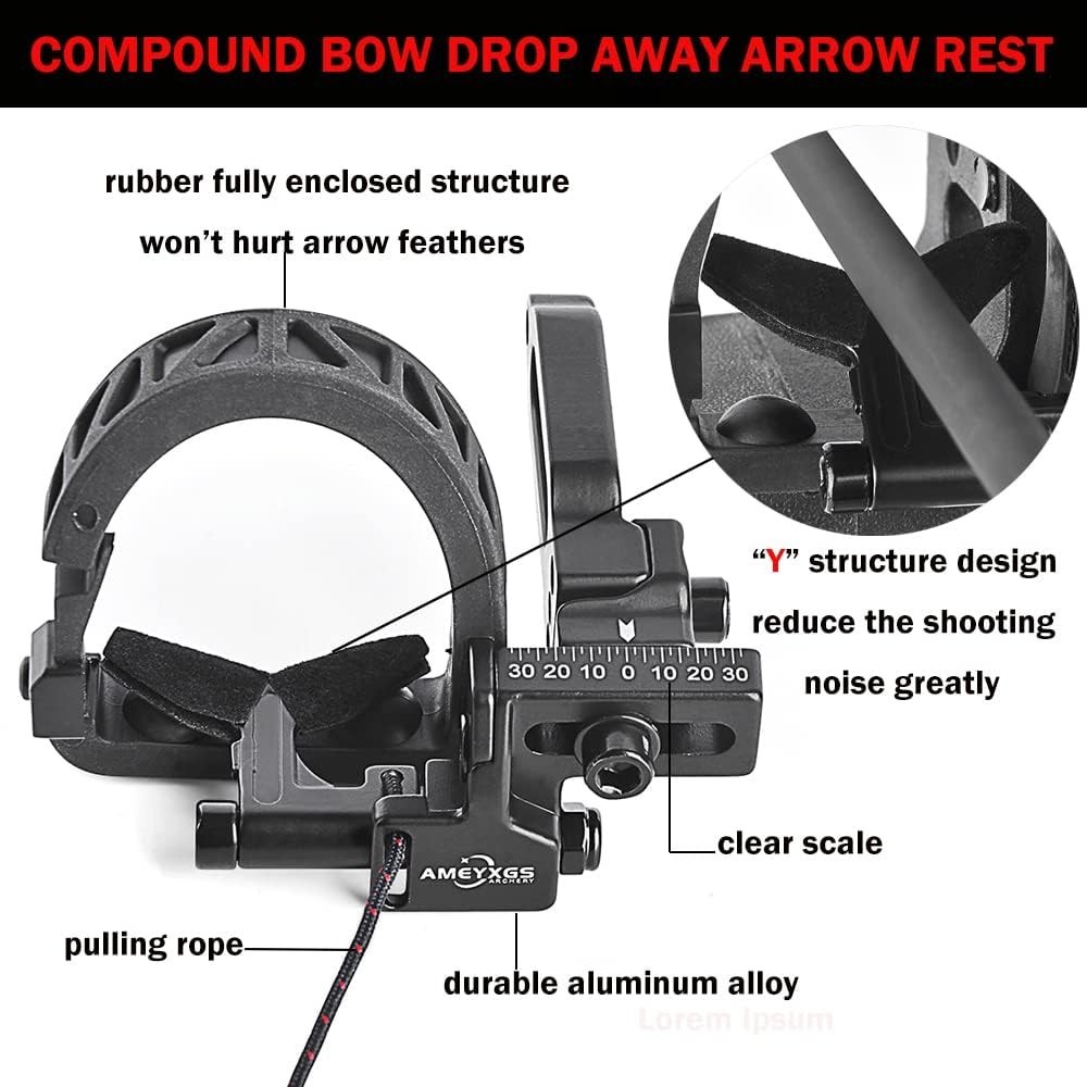 Archery Arrow Rest Full Containment Drop Away Arrow Rest Right/Left Hand for ...