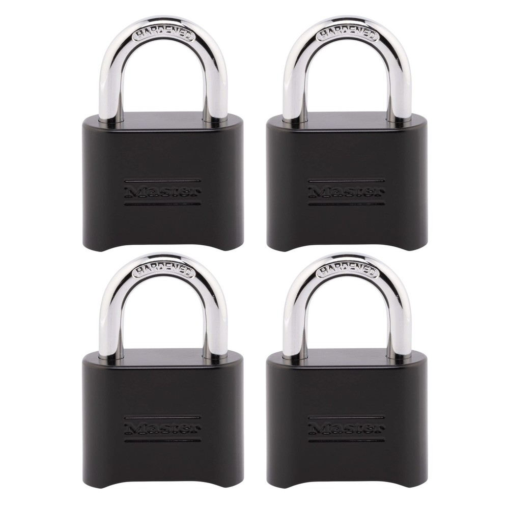 Master Lock Black Combination Lock, Customizable Combo Padlock, Indoor and Ou...