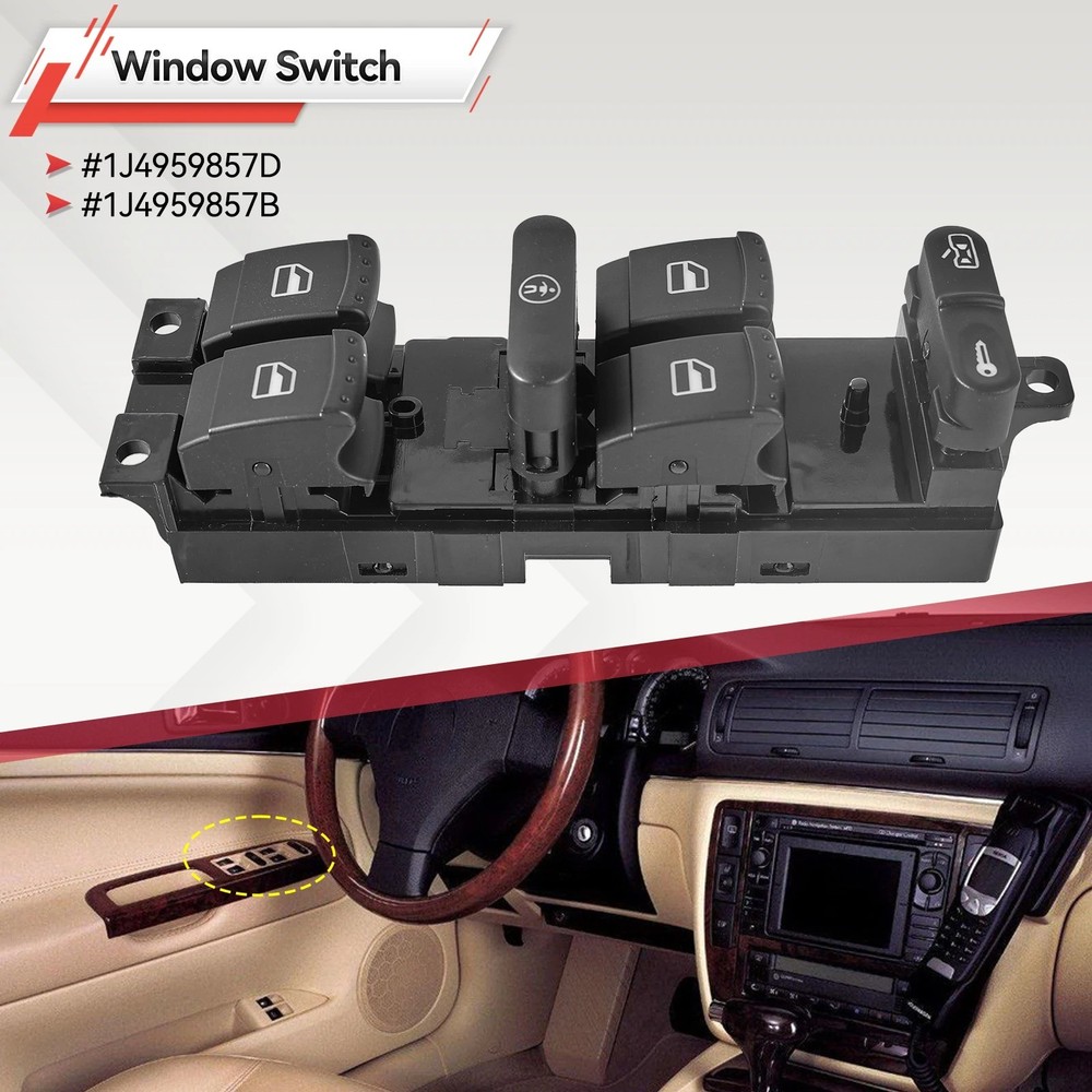 ZPY Master Power Window Switch Front Left Driver Side For VW Jetta Passat Golf