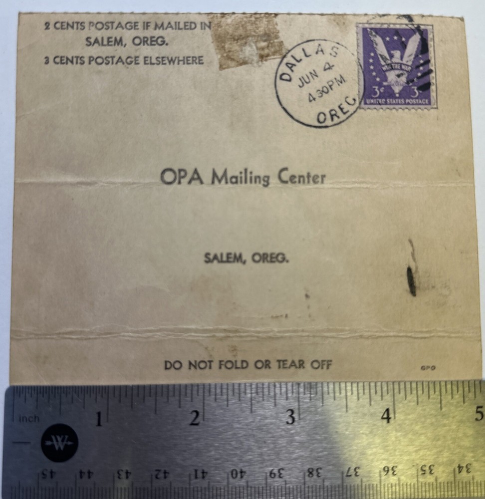 War Ration Book Two - And Application for War Ration Book Three - Dallas Oregon