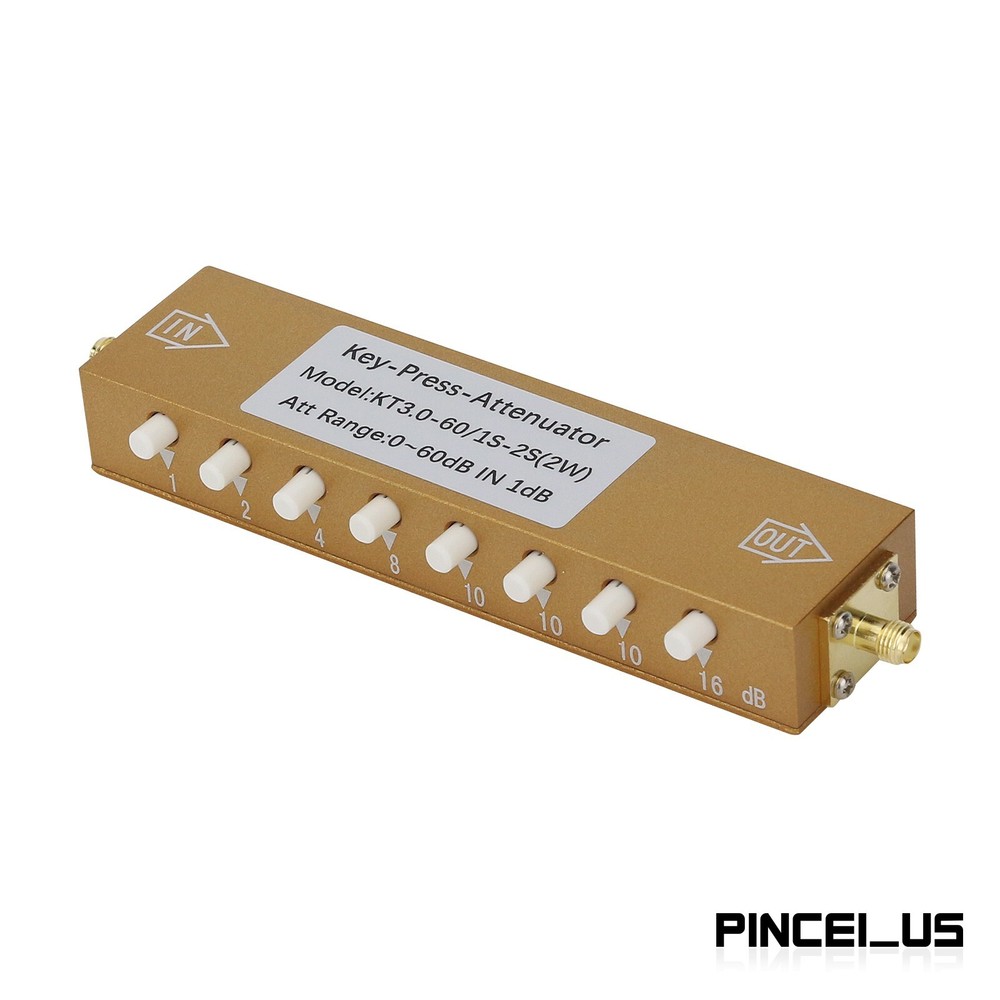 2W SMA-KK Type 0-60dB 0-3GHz RF Adjustable Attenuator Digital Step RF Attenuator