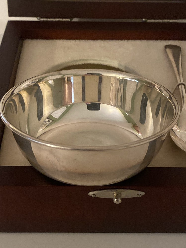 Carrs Solid Sterling Silver Bowl with Accompanying Solid SS Spoon #FS