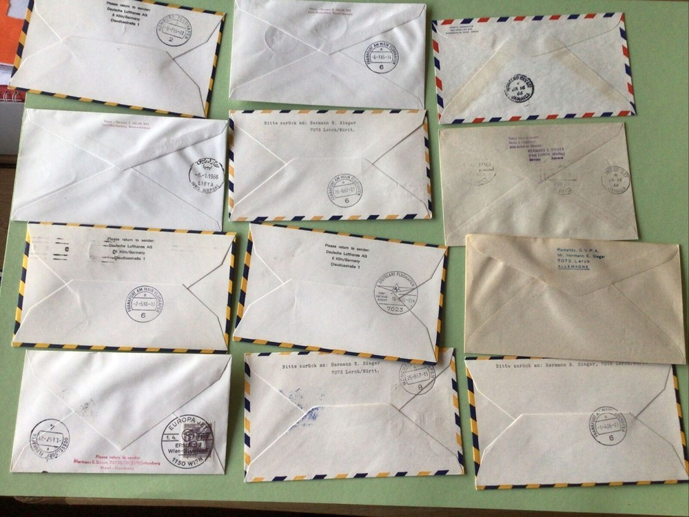 Airmail stamps covers 12 Mixed World Covers Ref A1331