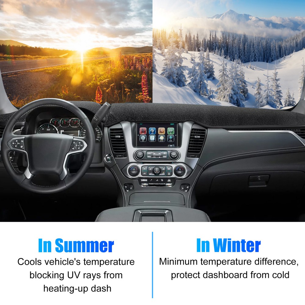 Dashboard Pad Dash Cover Mat For 2007-2014 Chevy Tahoe/Suburban/Avalanche Black