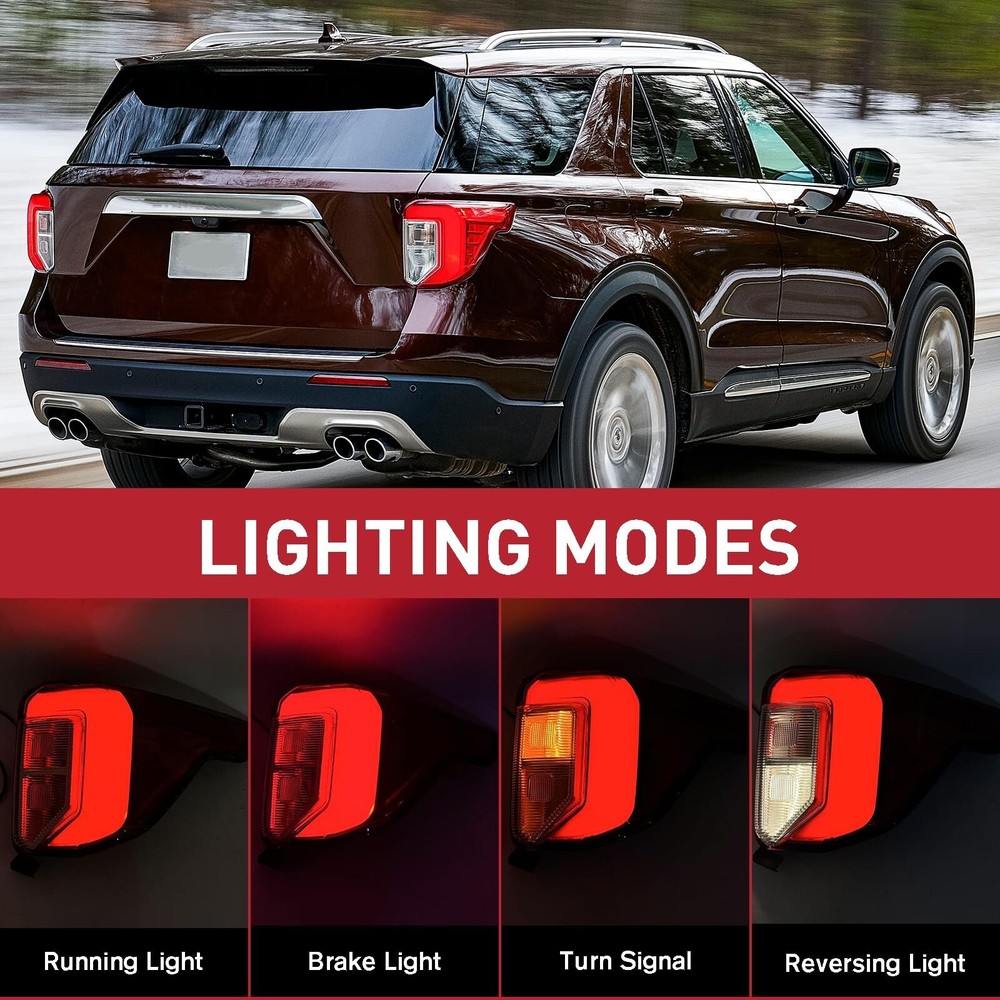 USA Type Tail Light W/Plastic Screw Stud With Thread Rear Lamp Assembly Compa...