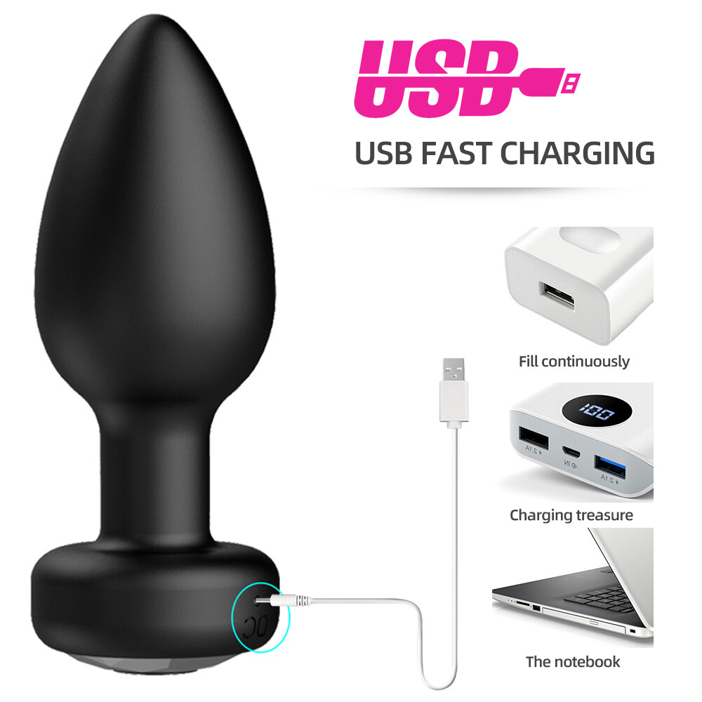 Vibrating Butt Plug Anal Dildo Prostate Massager Vibrator Sex Toys for Men Women
