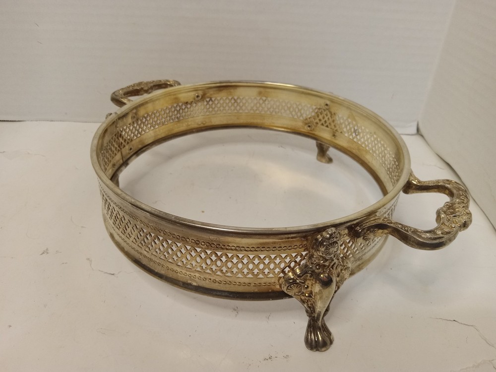 Round Silverplated Casserole Holder Base 8" Inner Ring