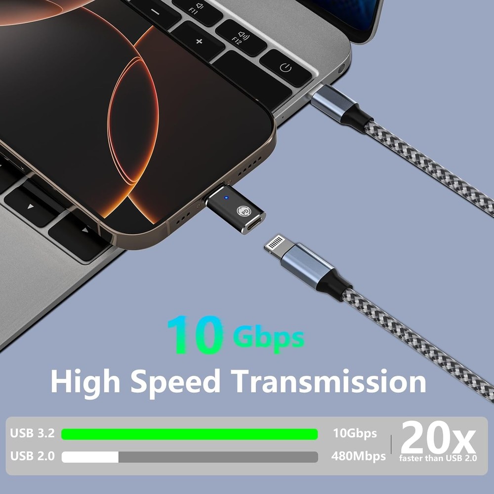 USB C Adapter Stuffcool 4Pack Lightning to Type C MFi Certified