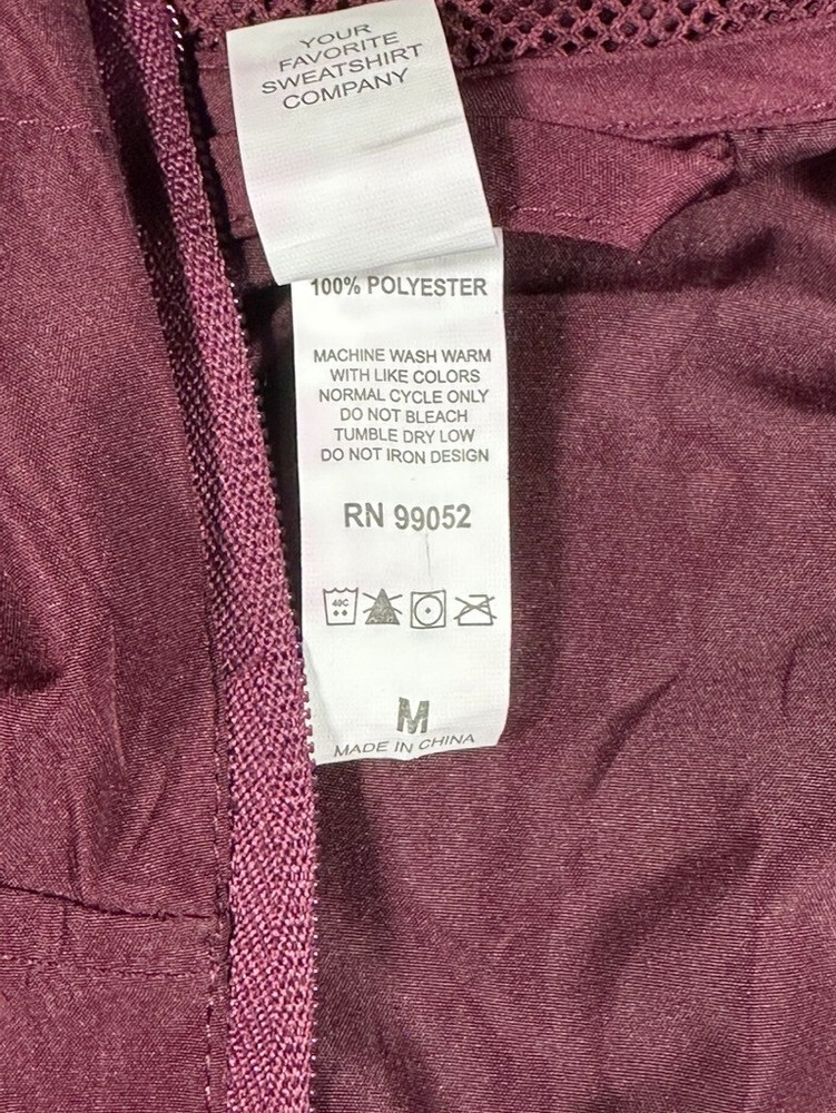 Jacket-Navy Blue/Maroon Wind Break with Bigfoot Logo Medium Preowned
