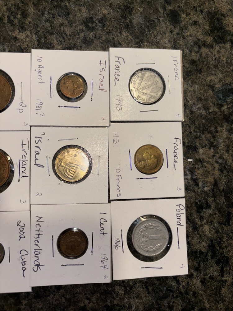 21 Foreign Assorted coins