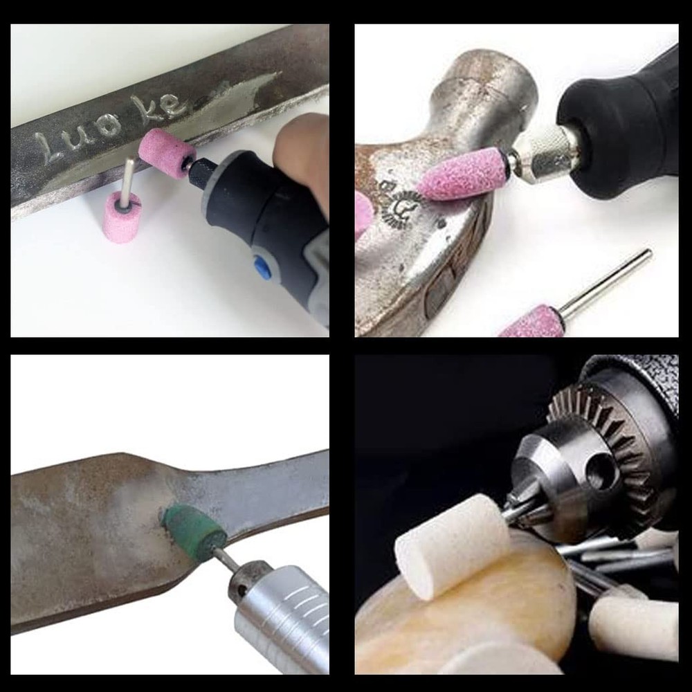 100 Pcs Assorted Shape Polishing Bits Buffing Wheel for Dremel Rotary Drill (...