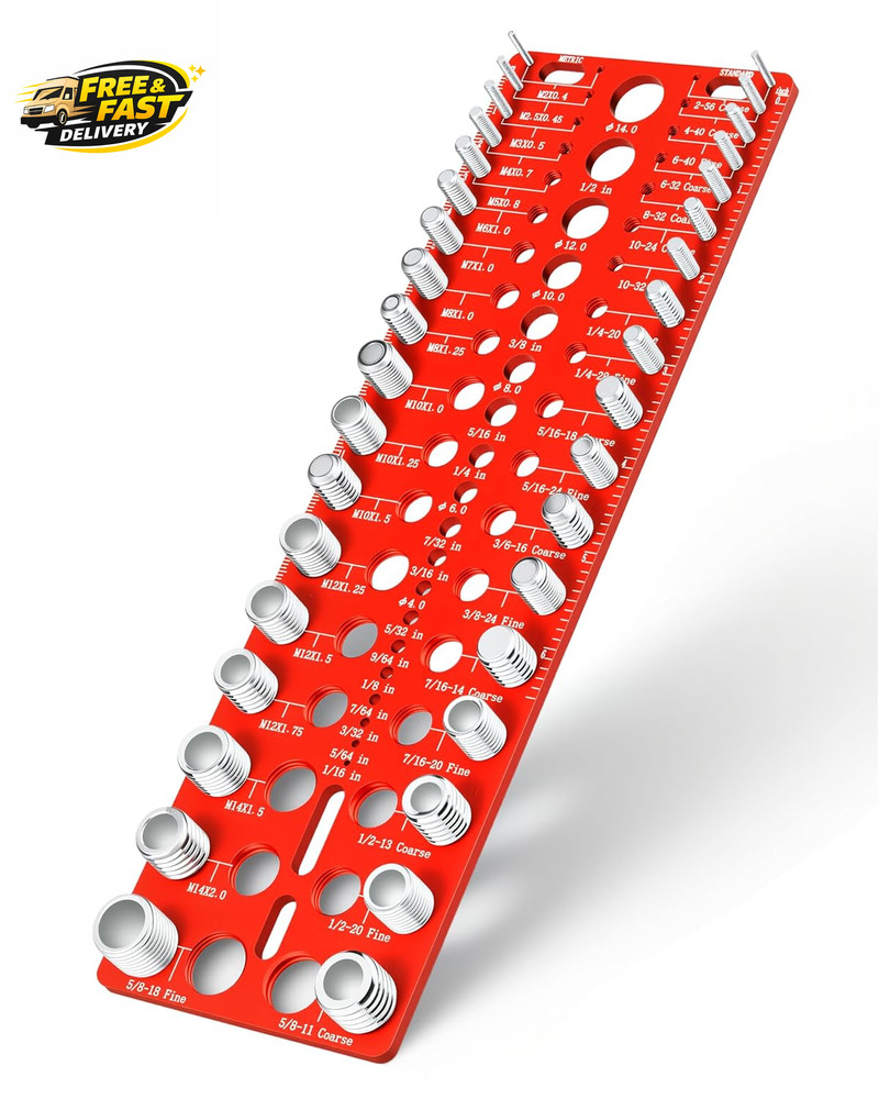 Thread Checker - 55 Nut & Bolt Thread Checker, Bolt Size and Thread Gauge 19