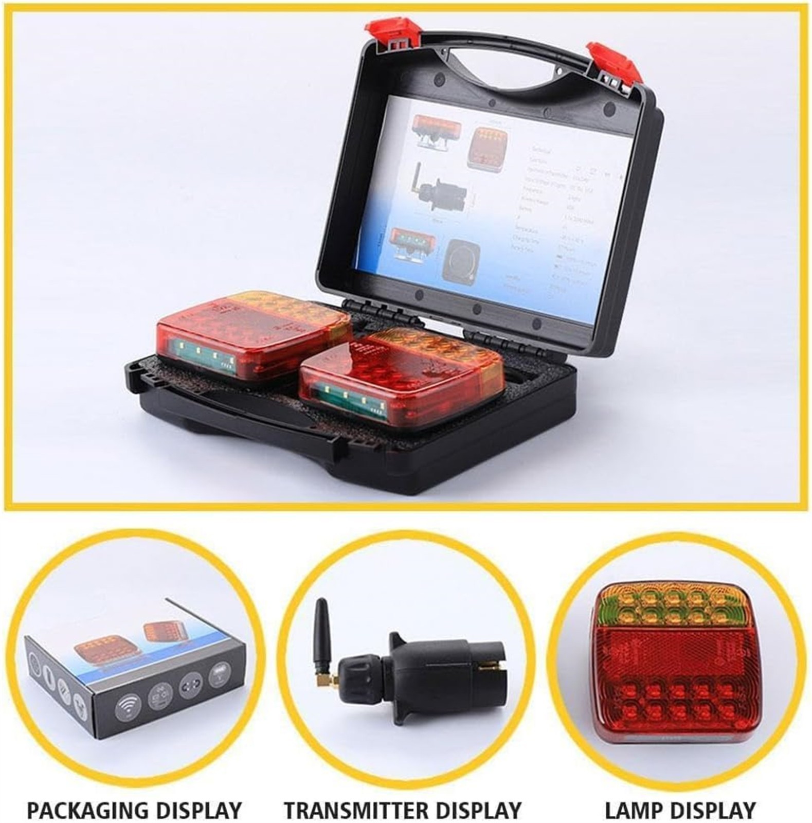 Wireless Trailer Tail Lights, Magnetic Towing Tail Light Replacement For Trailer