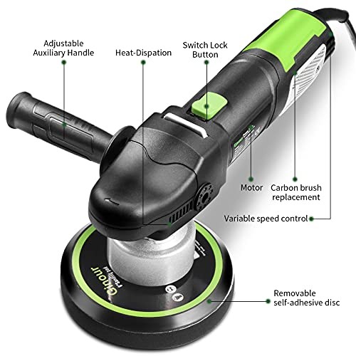 Buffer Polisher, 6 inch Dual Action Buffer for Car Detailing, Variable Speed