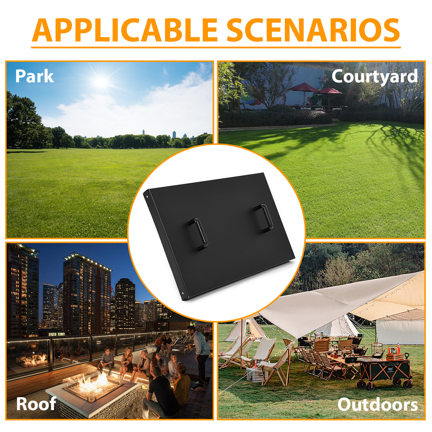 28" Hinged Lid Griddle Cover For Blackstone Griddle w/ Rear Grease Collection