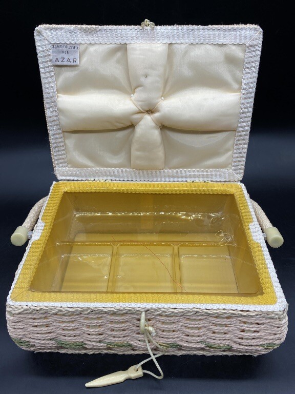 Vintage Wicker Sewing Box by Azar