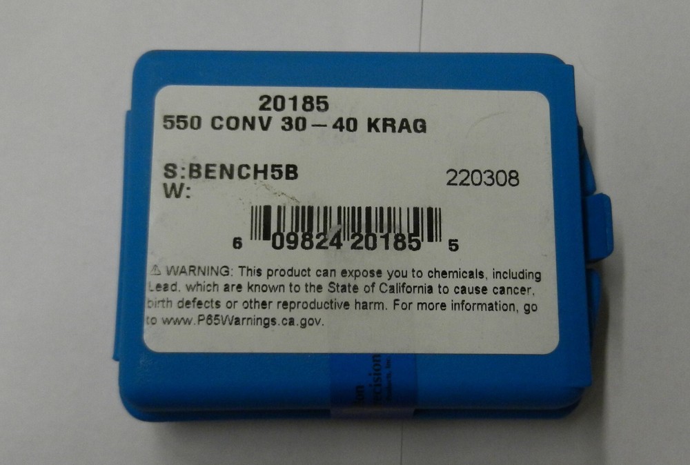 Dillon Precision 550 Conversion Kit in SEALED BOX, for 30-40 Krag;  20185