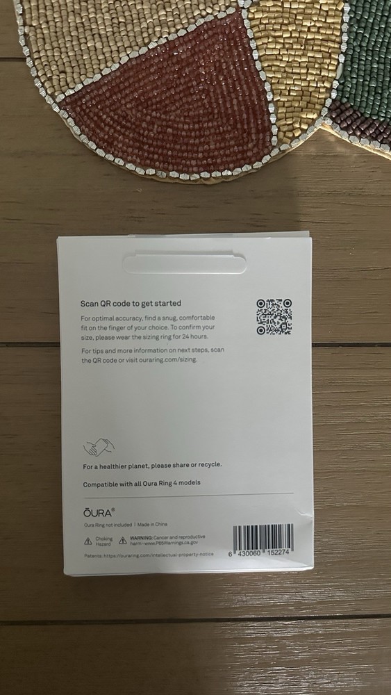 Oura Ring Gen 4 Sizing Kit Sizes 4–15 Complete Set