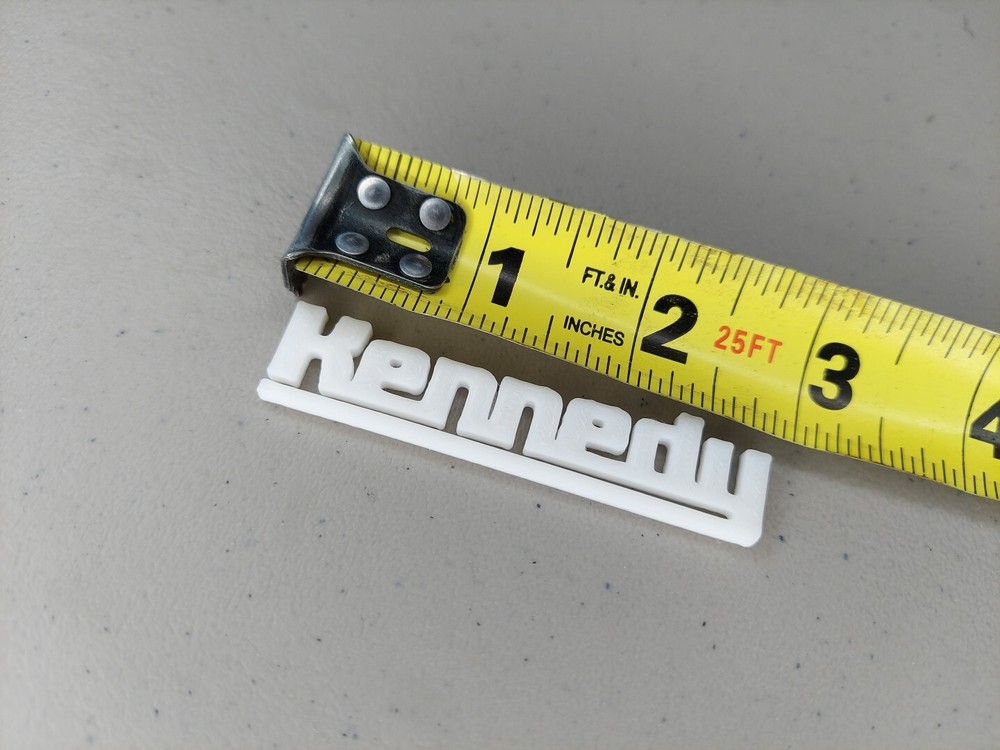 Kennedy Kits Tool Box "Kennedy" Label Placard Emblem Plastic