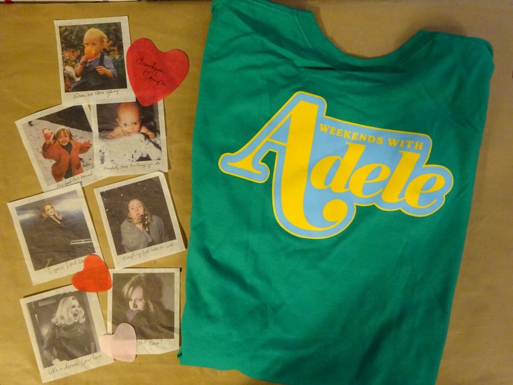 Official Weekends with Adele Las Vegas Green T-Shirt Size XL & Confetti 2024