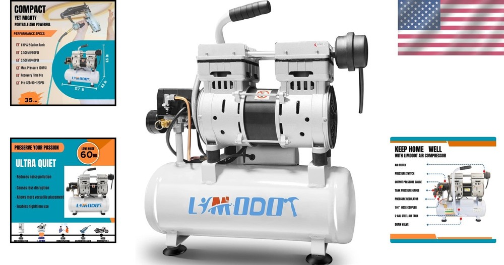 Lightweight 60dB Electric Air Compressor