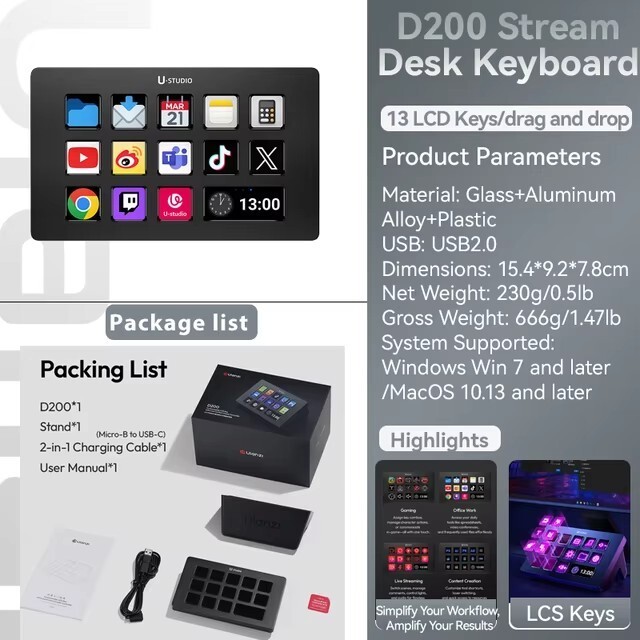 Ulanzi D200 Production Console Studio Controller for Vlog Content Creation Work