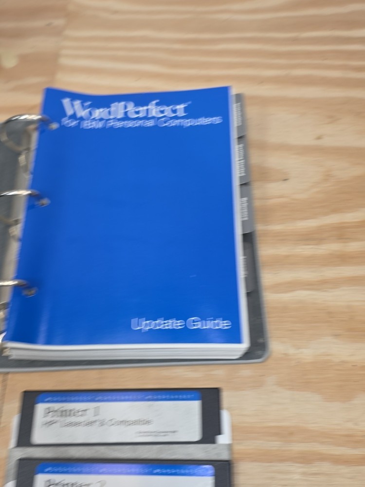 WordPerfect 1988 Installation Set - 5.25” Disks - Manual & Reference - Untested