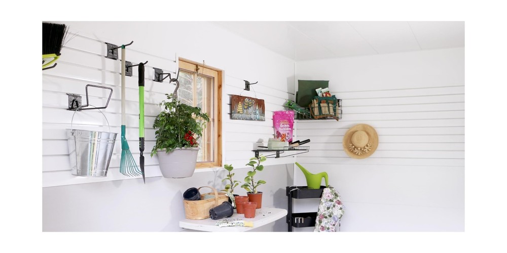 Trusscore Wall&CeilingBoard and Trusscore SlatWall Trims Sample Ring, White/G...