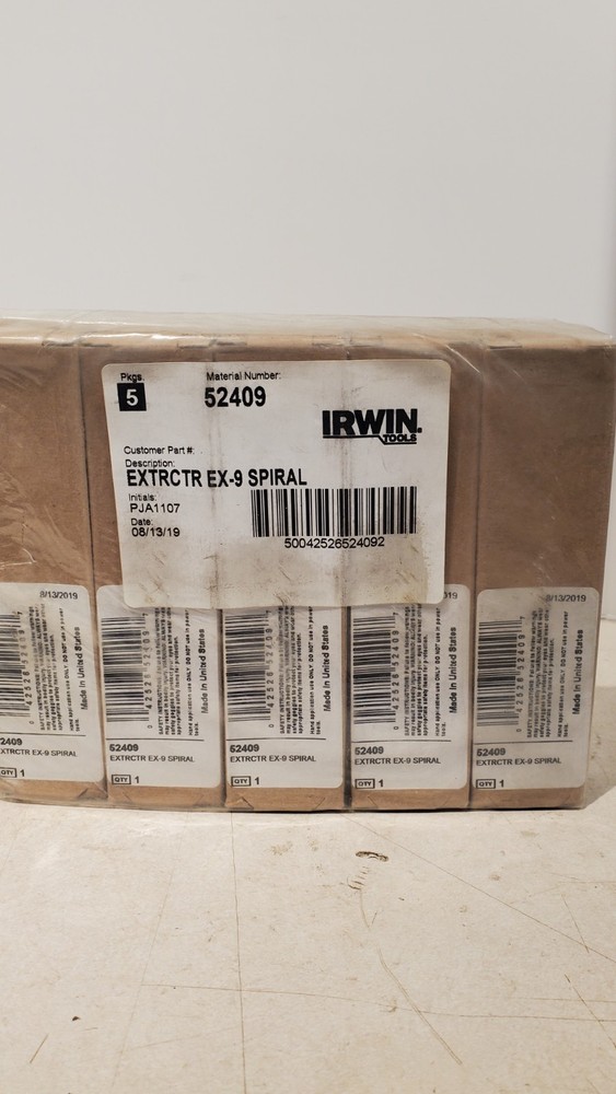 Irwin Tool EX9 Spiral Extractor (screw extractor)