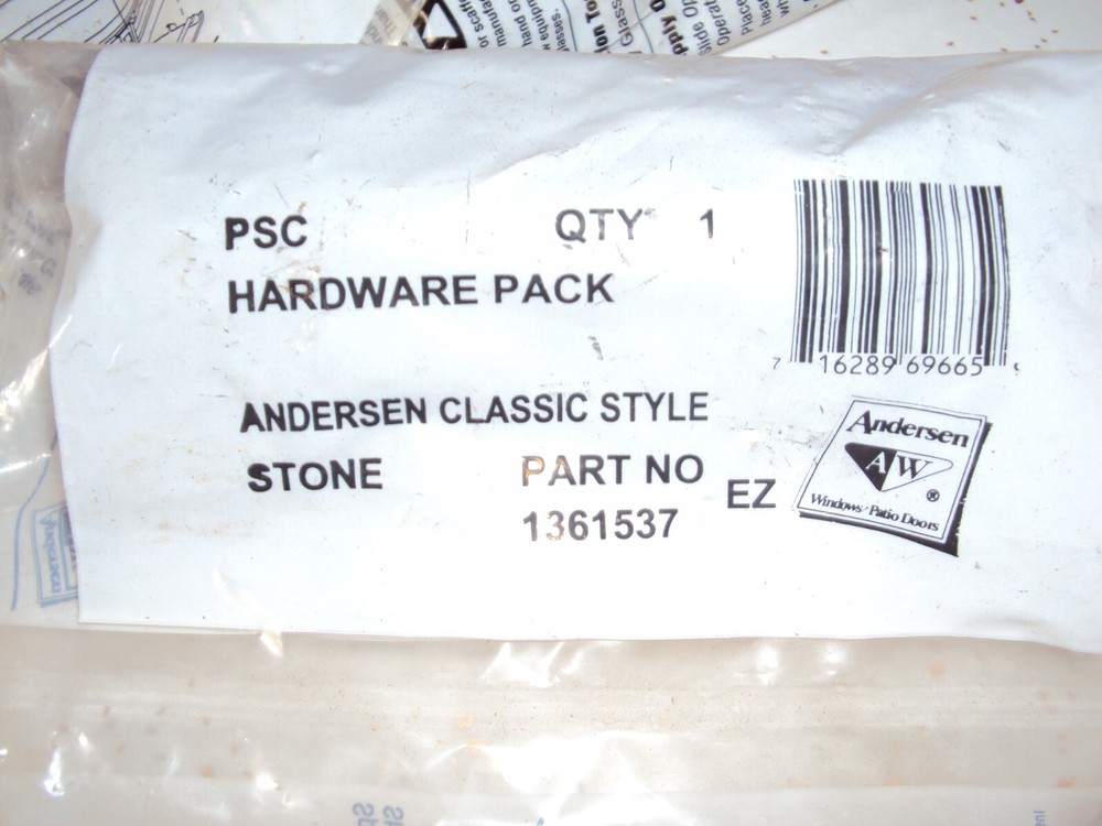 Andersen classic hardware pack 1361537 Style Stone