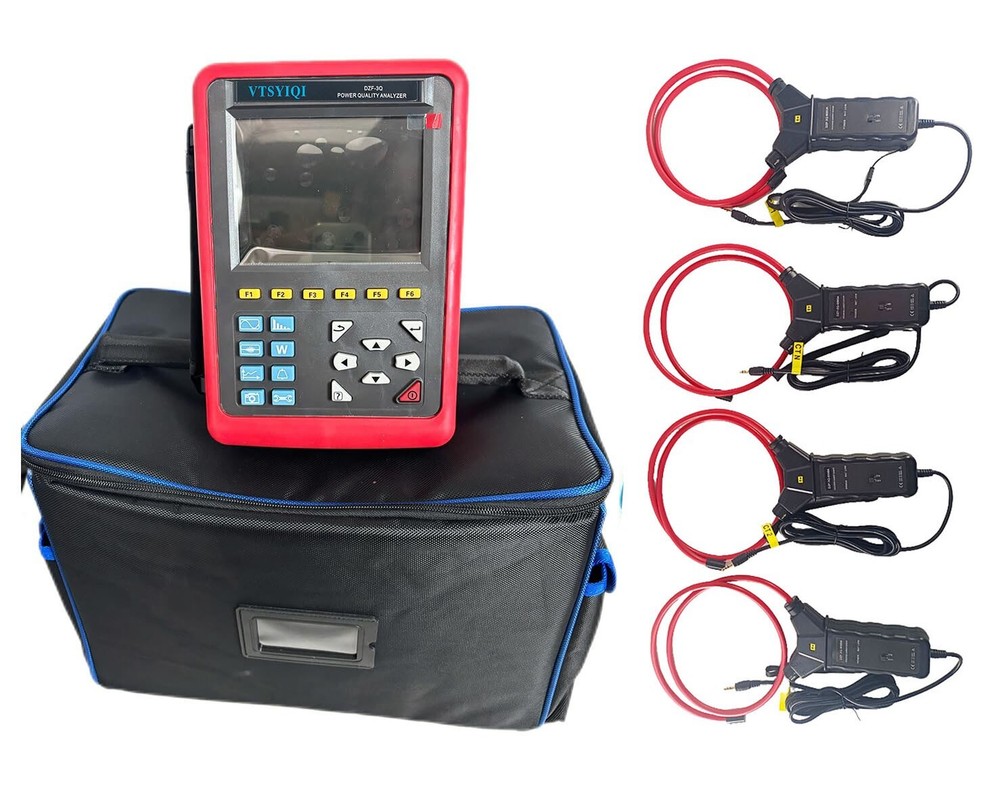 Portable Power Quality Analyzer Meter with Current Clamp 10A～6000A USB Interface