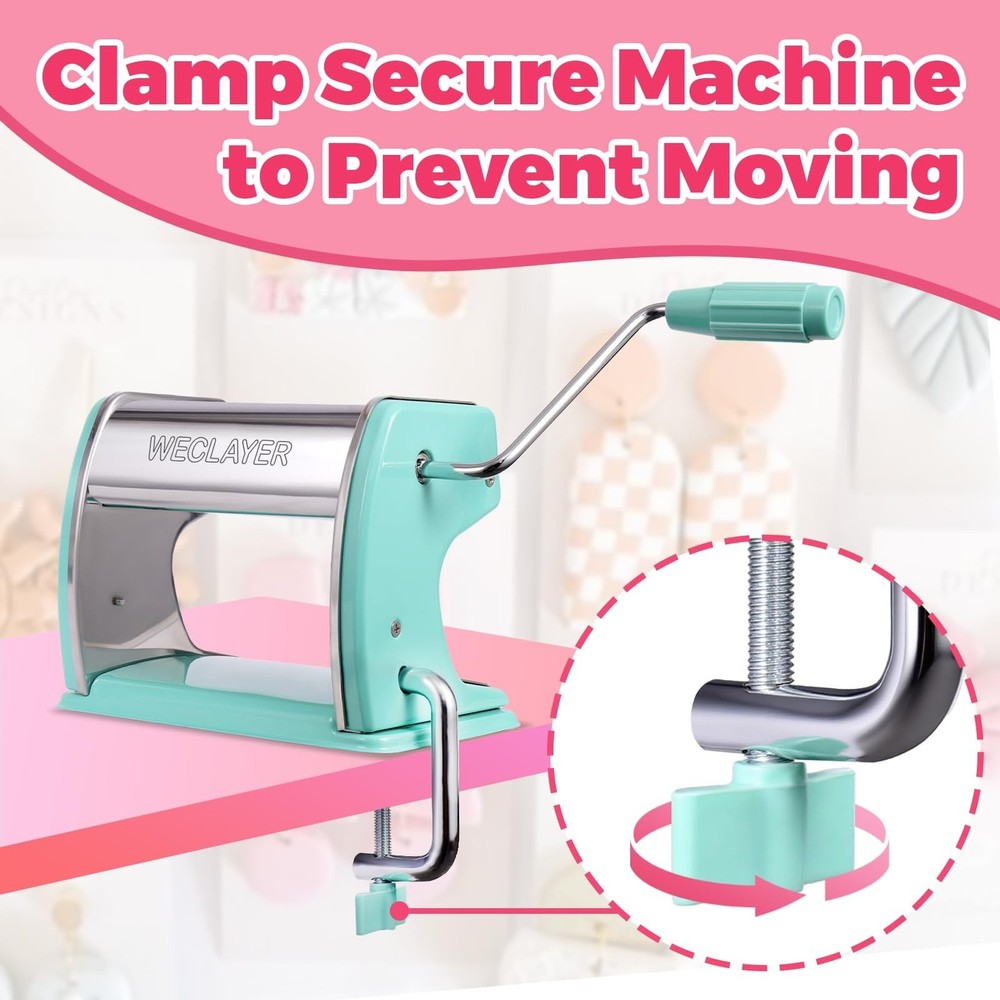 Polymer Clay Press Machine,Clay Roller Machine,Includes Non-Stick Sheets,Glov...