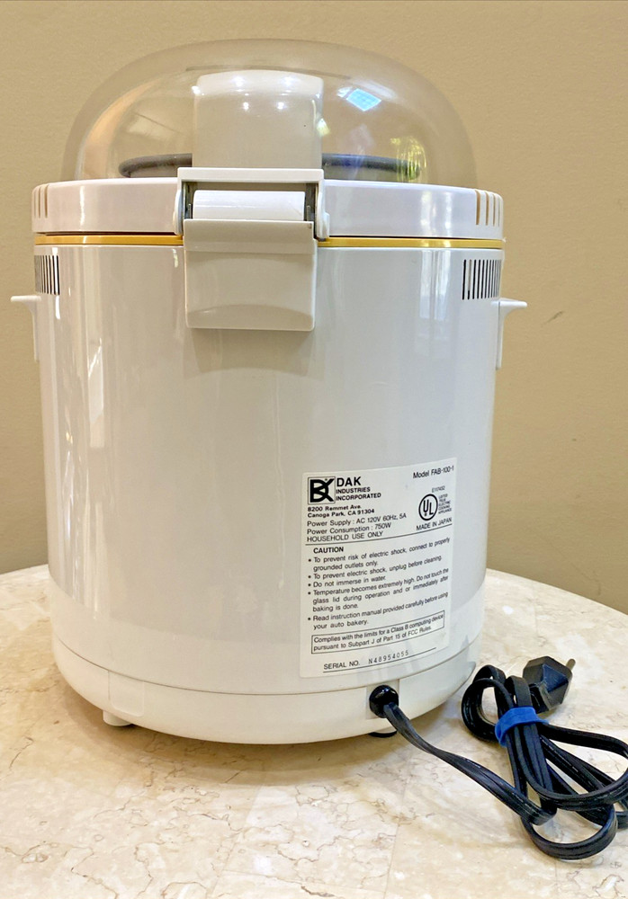 Welbilt The Bread Machine Maker ABM-100-3 White Dome Top 2lb Loaf Automatic