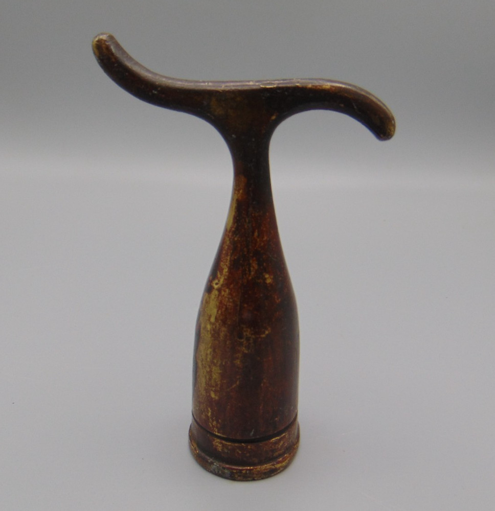 VINTAGE BRASS POLE HOOK HEAD - WINDOWS / SKYLIGHTS etc