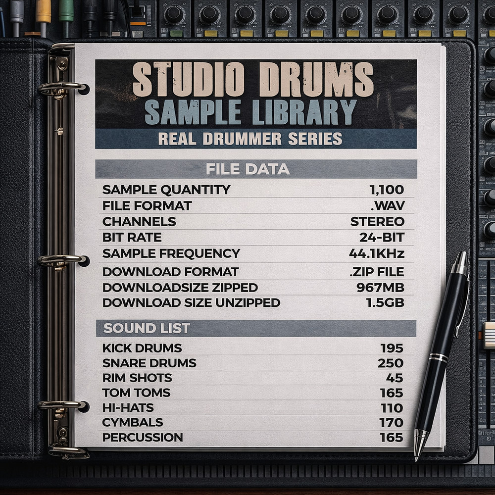 Studio Drums Sample Library