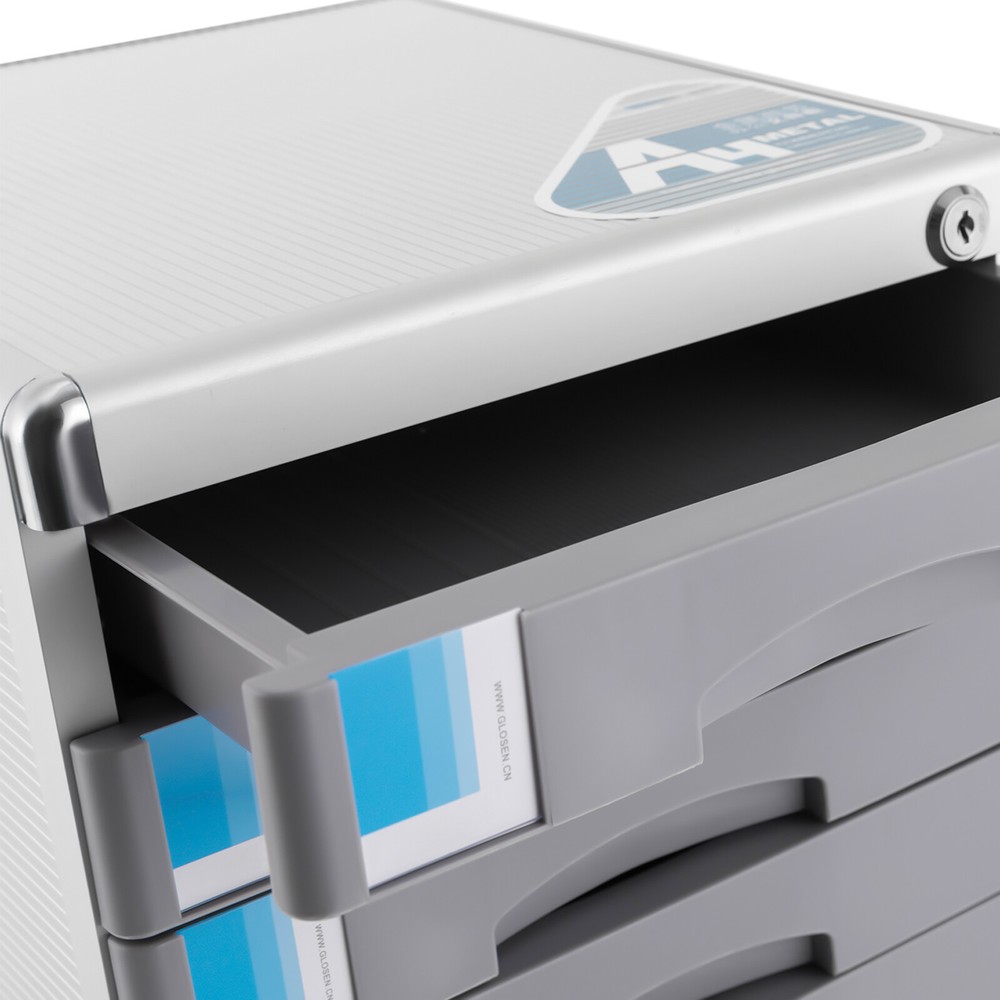 Rectangular Document Storage Box 7 Compartments Drawer Desktop File Organizer