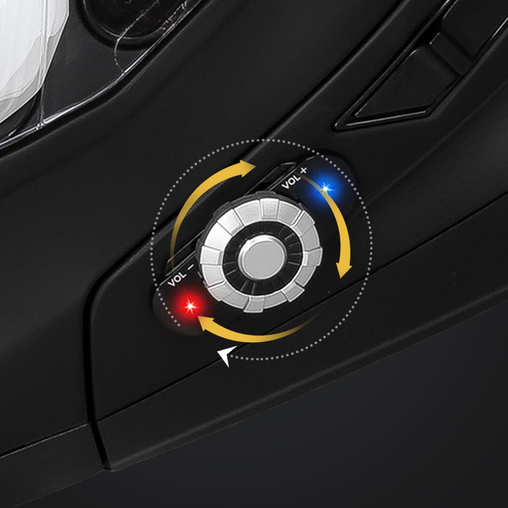 Motorcycle Helmet Modular Dual Visor & Bluetooth Headset Intercom & Gloves DOT