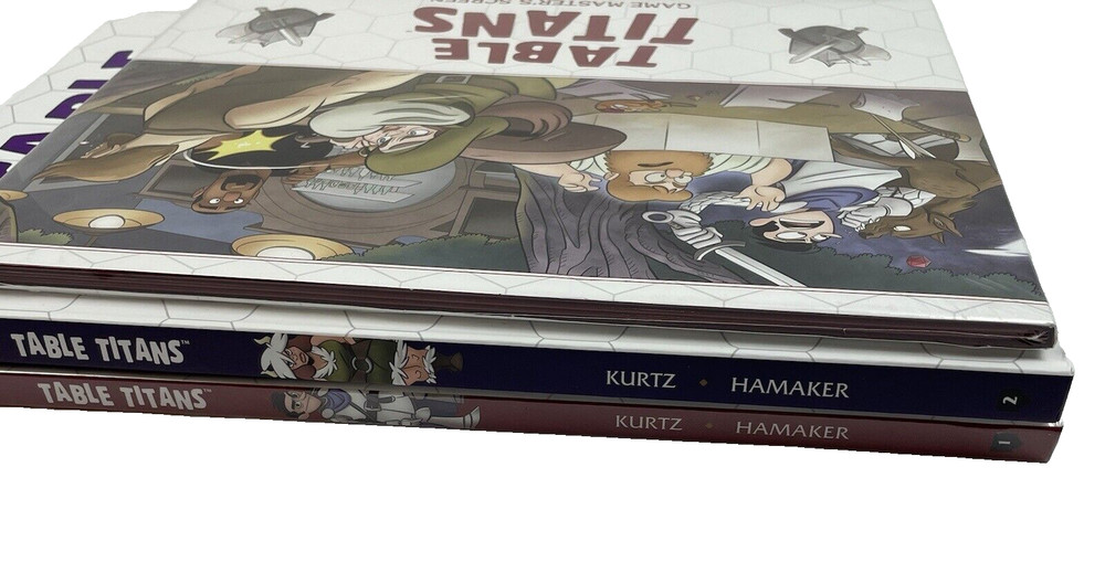 Table Titans Books One and Two GM Screen SIGNED Kurtz