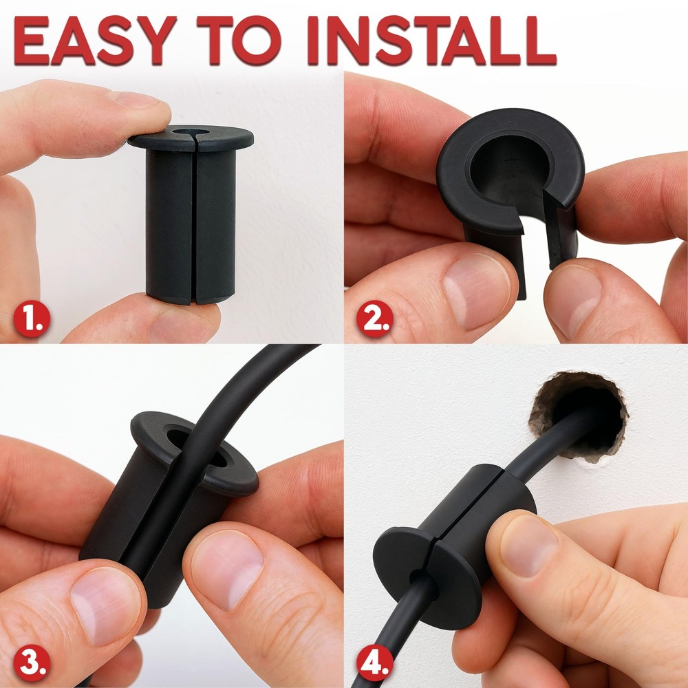 2 Pack 3/4 inch Silicone Wall Bushing Compatible with Starlink, Waterproof Ca...