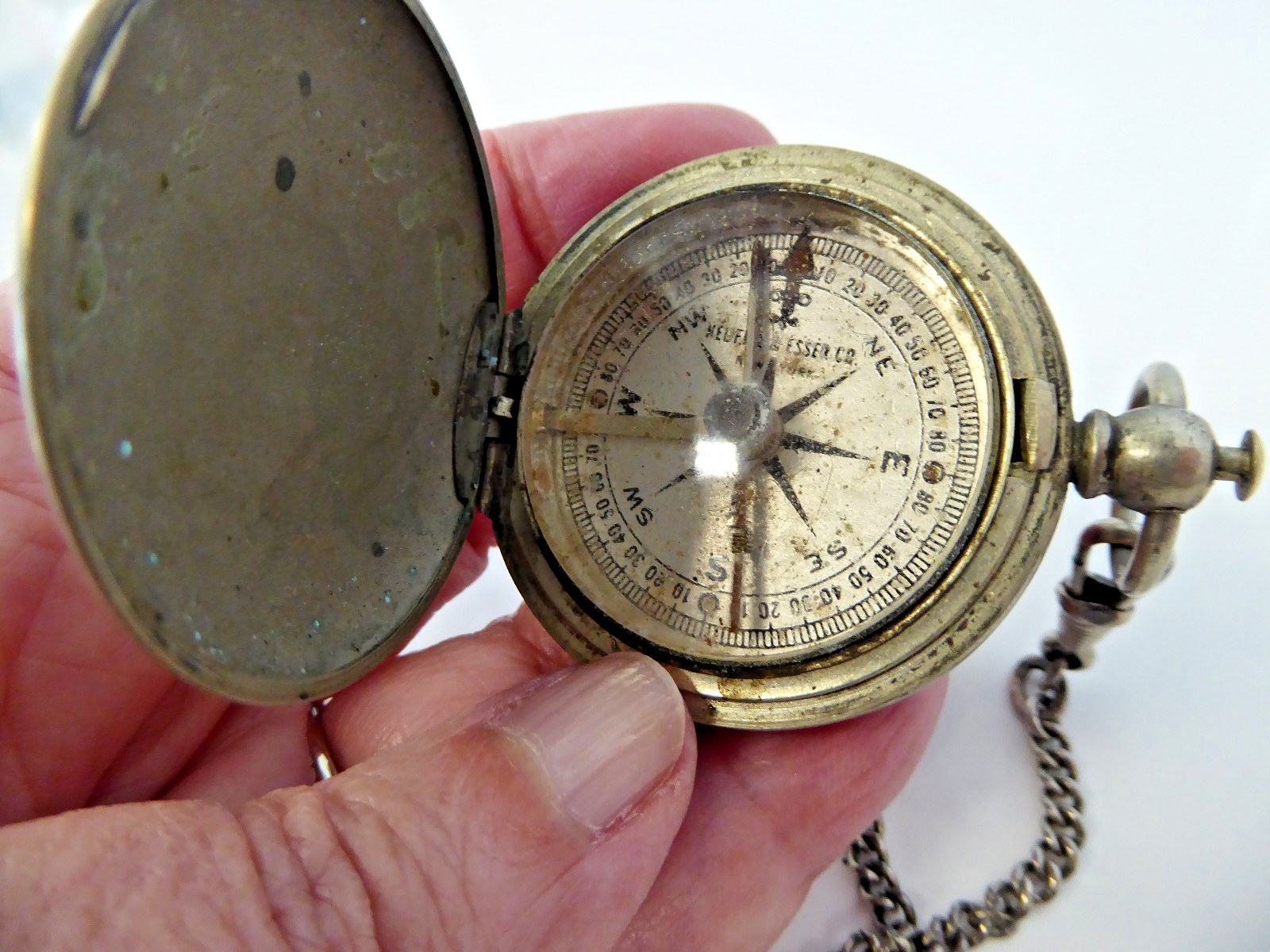 Vintage Keuffel & Esser Co. New York Pocket Compass With Fob