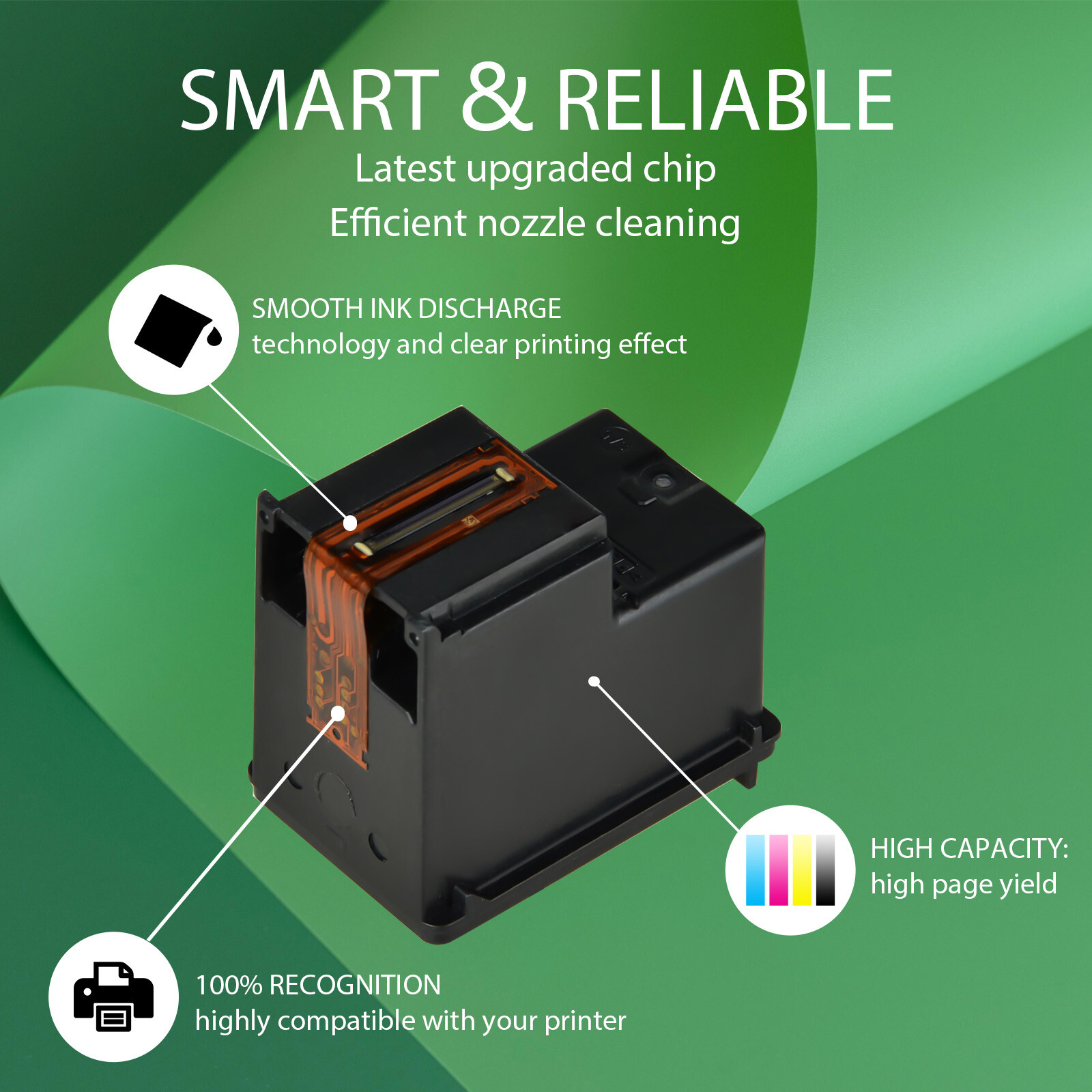 CYBM H902XL Color Ink Cartridge For HP OfficeJet 6962 Pro 6958 6960 6968 6970