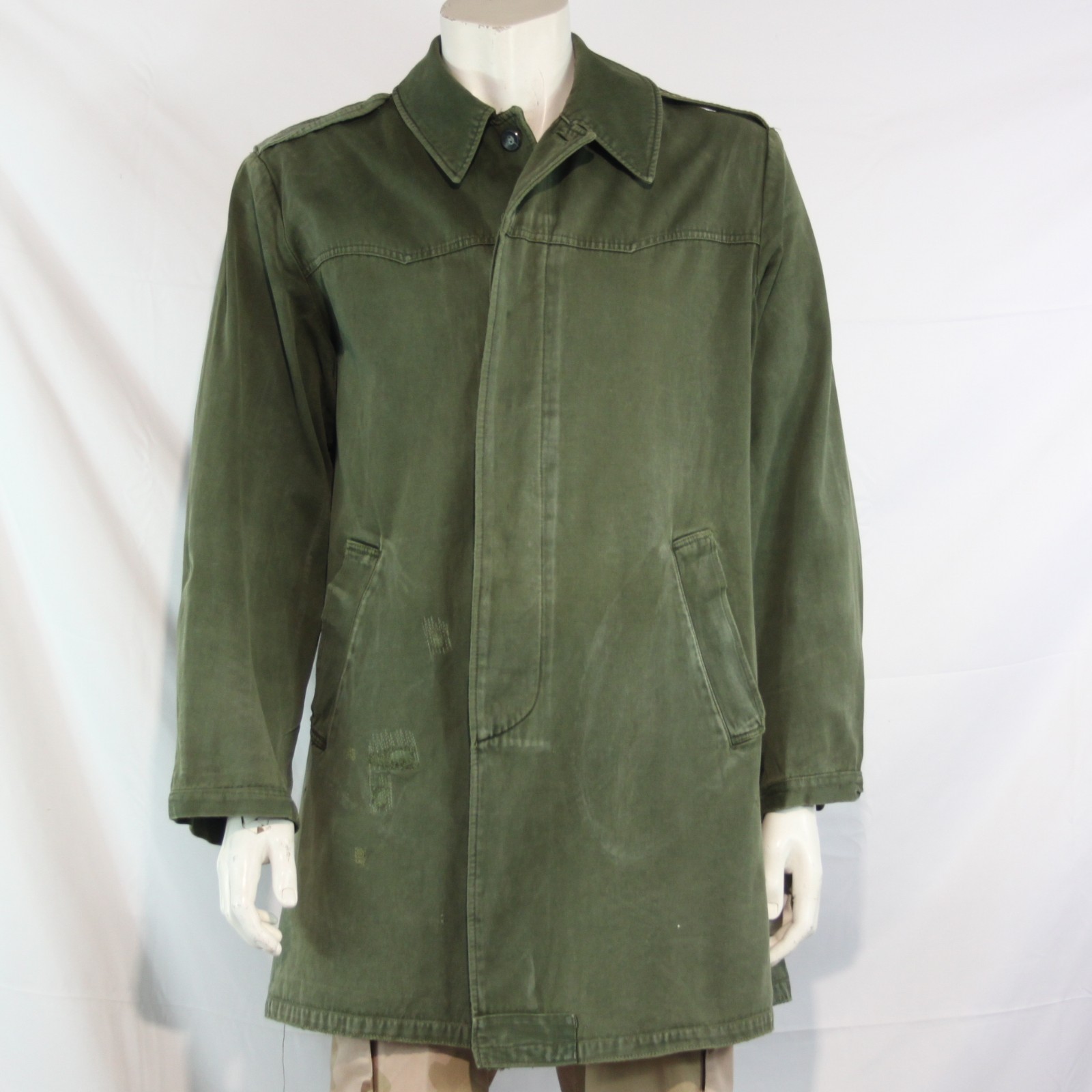 Hungarian Vintage Army Parka Outer Unlined Repaired 42-44" Chest (4115)